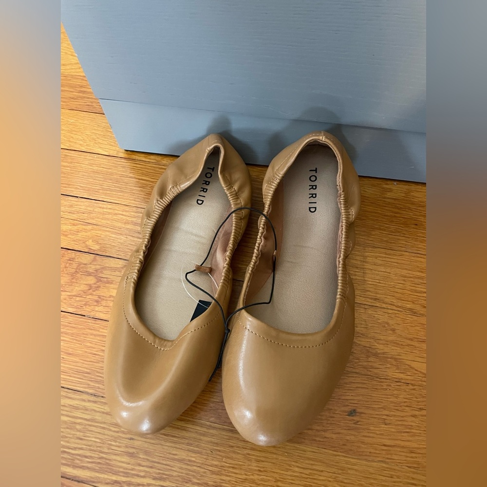 Torrid Brown Scrunch Ballet Flats